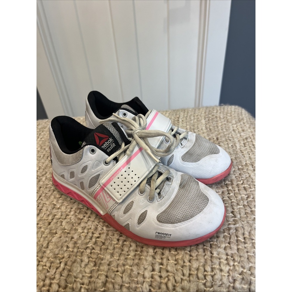 Reebok CrossFit CF-74 Gray Pink Gym Lifting Powerbax Sneakers Women Sz 6